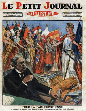 European Union project with Aristide Briand, 1929 in Geneva  (print)