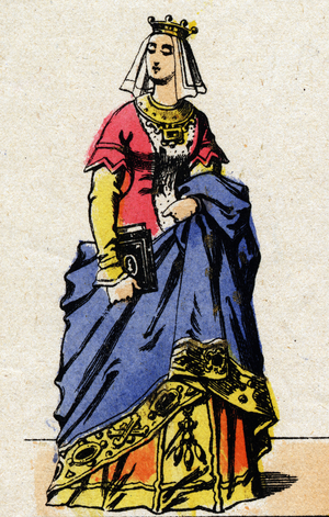 Valois Dynasty: Portrait of Charlotte of Savoy (1441-1483) Queen of France, wife of Louis XI of France, known as Prudent (1423-1483), late 19th century (print)