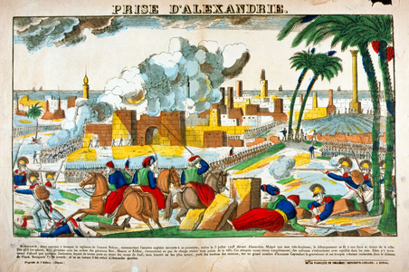 Campagne (Expedition) d'Egypte (1798-1801) : prise d'Alexandrie par les troupes de Napoleon Bonaparte en juillet 1798, 19eme siecle.