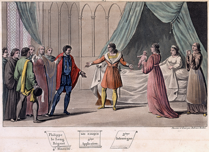 John I posthumous, was born king and died after 6 days, 1825 (engraving)