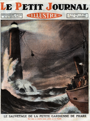 The rescue of the little lighthouse keeper, 1926 (print)
