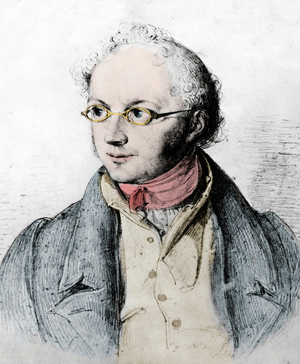 Portrait of the German banker Abraham Mendelssohn Bartholdy (engraving)