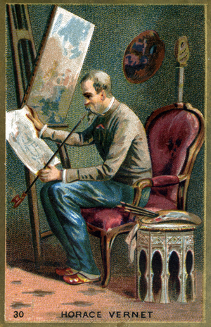 Horace Vernet (1789 - 1863), French painter. 19th century chromolithography.