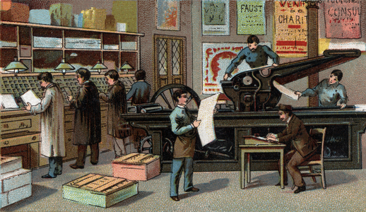 Printing in France in the 19th century. Chromolithography of the end of the 19th century