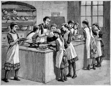 A kitchen class in England.