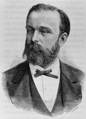 Portrait of Drouardel. Engraving from the end of the 19th century in “Histoire de France”” by H. Martin.