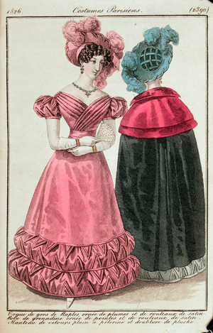 Fashion, France, 19th century - Women's Fashion - Ladies and Fashion Journal, Parisian Costumes, 1826 -
