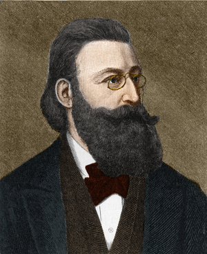 Portrait Ludwig Anzengruber (1839-1889), Austrian writer.