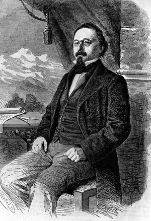 Portrait of Germain Sommeiller French engineer: director of the piercing of Mont Cenis