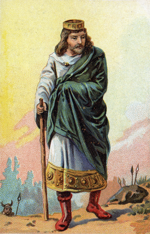 Portrait of Thierry III, King of the Franks from 673 to 691.