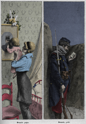 World War I: “Far from the eyes, close to the heart”, 1915 (print)