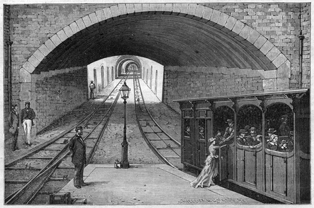 Route du chemin de fer de Lyon à la croix Rousse - engraving in “Journal des voyages”” 1884