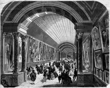 Galerie des Medicis at the Musee du Louvre in 1858.