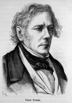 Portrait of Victor Cousin (1792 - 1867), French philosopher - in “” L'Histoire de France”” by Henri Martin, 19th century.