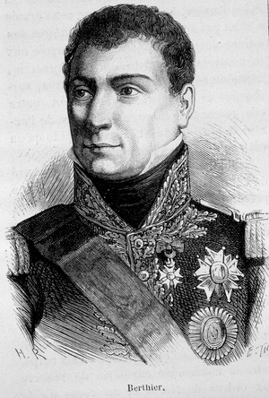 Portrait of Louis Alexandre (Louis-Alexandre) Berthier, Marechal francais (1753 - 1815) - in “” L'Histoire de France”” by Henri Martin, 19th century