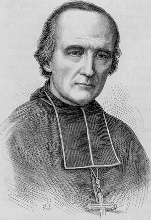 Portrait of Monsignor Darboy (1813 - 1871), Archbishop of Paris. Engraving of the end of the 19th century in “Histoire de France”” by H. Martin.