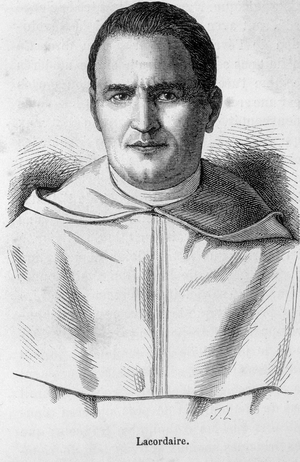 Portrait of Lacordaire, French priest and Dominican (1802 - 1861).