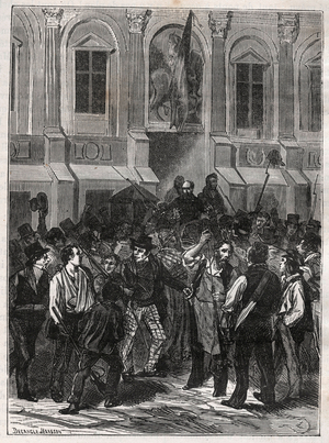 Armand Barbes, French revolutionaire (1809-1870) before his arrest on 12 May 1839 - Engraving of 1882 in “Histoire de dix ans: 1830-1840”” Louis-Blanc (1811-1882)