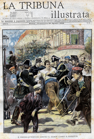 Attack of August 1903 against Emile Combes in Marseille, (print)