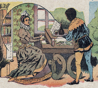 Illustration for the tale Beauty and the Beast, c.1890 (engraving)