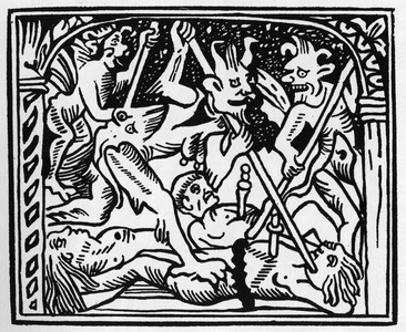 Sus! sus! les diables! sus demons! in "Grand Calendrier et Compost des Bergers", Lyon, 1633