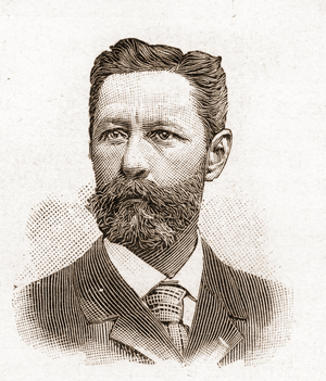 Members of the Academy Francaise in 1895: portrait of Eugene-Melchior (Eugene Melchior) de Vogue (1848-1910), French writer.