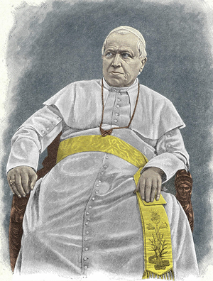 Portrait of Pius IX (1792 - 1878), 253rd Pope (1846 - 1878).