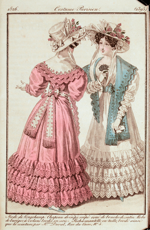 Fashion, France, 19th century - Women's Fashion - Ladies and Fashion Journal, Parisian Costumes, 1826 -