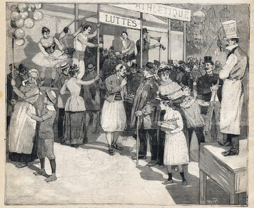 The gingerbread fair at Easter on Place de la Nation in Paris, in “Le Petit Parisien” on 9/04/1893 (engraving)