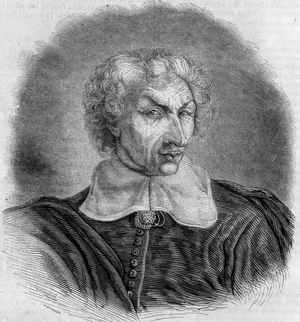 Portrait of Gui (Guy) Patin (1601-1672), French doctor and writer. Engraving by Bocour in “” Le Magasin picturesque””, 1852.