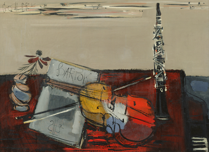 Homage to Bela Bartok (oil on canvas)
