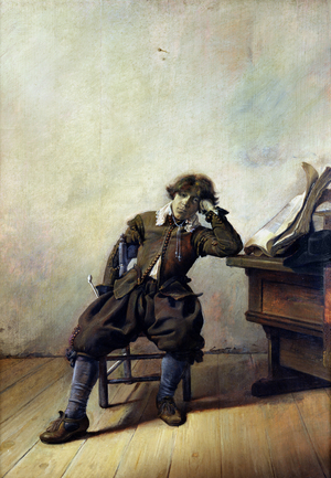 A Young Student in his Study or, The Smoker, c.1630-33 (oil on panel)