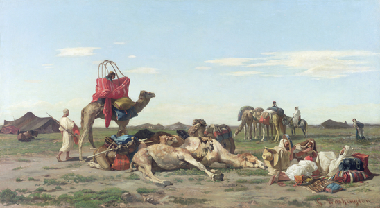 Nomads in the Desert, 1861 (oil on canvas)