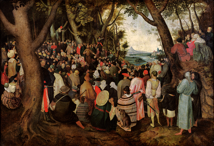 The Sermon of St. John the Baptist (oil on canvas)