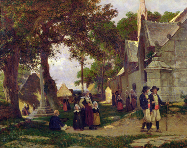 Church in Brittany (oil on canvas)