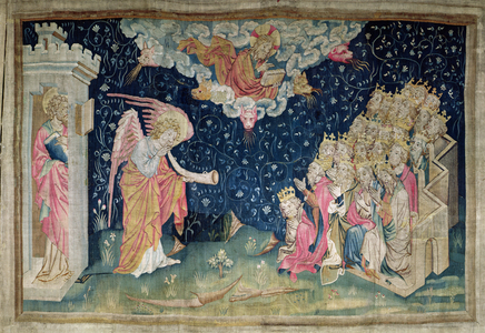 The Sounding of the Seventh Trumpet and the Chant of the Twenty-Four Elders, no.34 of the 'Apocalypse of Angers', 1373-87 (tapestry)