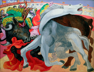 The Bullfight: The Death of the Bullfighter, 19th September 1933 (oil on panel)