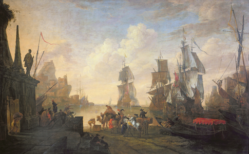 View of a Port in the Levant, 1670 (oil on canvas)
