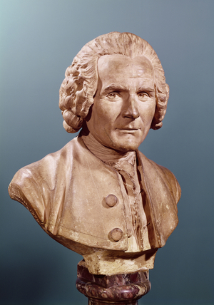 Bust of Jean-Jacques Rousseau (1712-78) (terracotta)