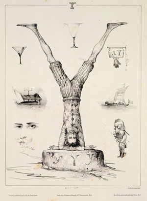 Letter Y from an alphabet primer, engraved by Lemercier, 1832 (litho)