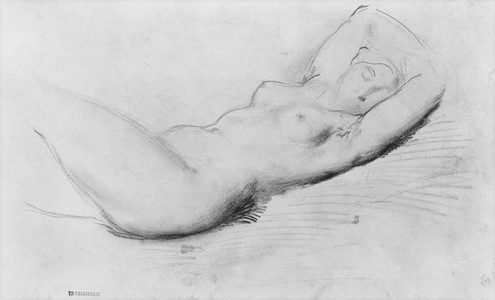 Study of a nude (pencil on paper)