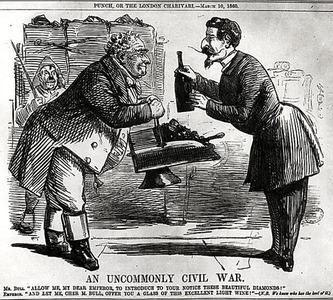 An Uncommonly Civil War', from 'Punch, or the London Charivari', March 10th, 1860 (engraving)