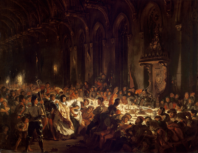 The Assassination of the Bishop of Liege, 1829 (oil on canvas)