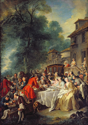 The Hunt Lunch, 1737 (oil on canvas)