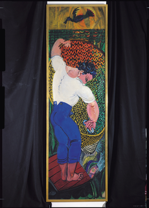 The Fisherman with his Net, 1914 (oil on canvas)