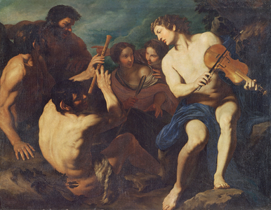 Musical Duel between Apollo and Marsyas (oil on canvas)