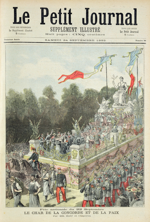 National holiday on 22nd Sep 1892 for the Centennial of the proclamation of the Republic, Paris (print)