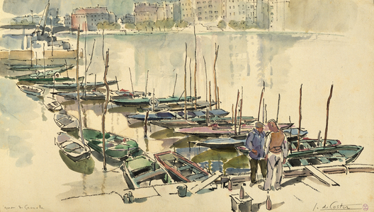 Quai de Grenelle (pen & ink and w/c on paper)