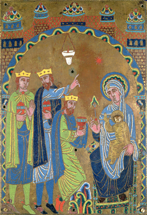 The Adoration of the Magi, c.1189 (champleve enamel on copper)