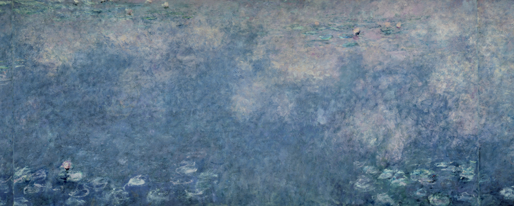 Waterlilies: Two Weeping Willows, centre right section,  c.1915-26 (oil on canvas)  (see also 75700-01, 75703)
